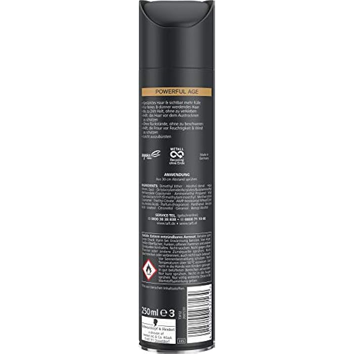 TAFT Powerful Age Hair Spray Fine Hair Hold 5 250 ml - Image 2
